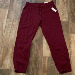Burgundy Old Navy joggers-NWT